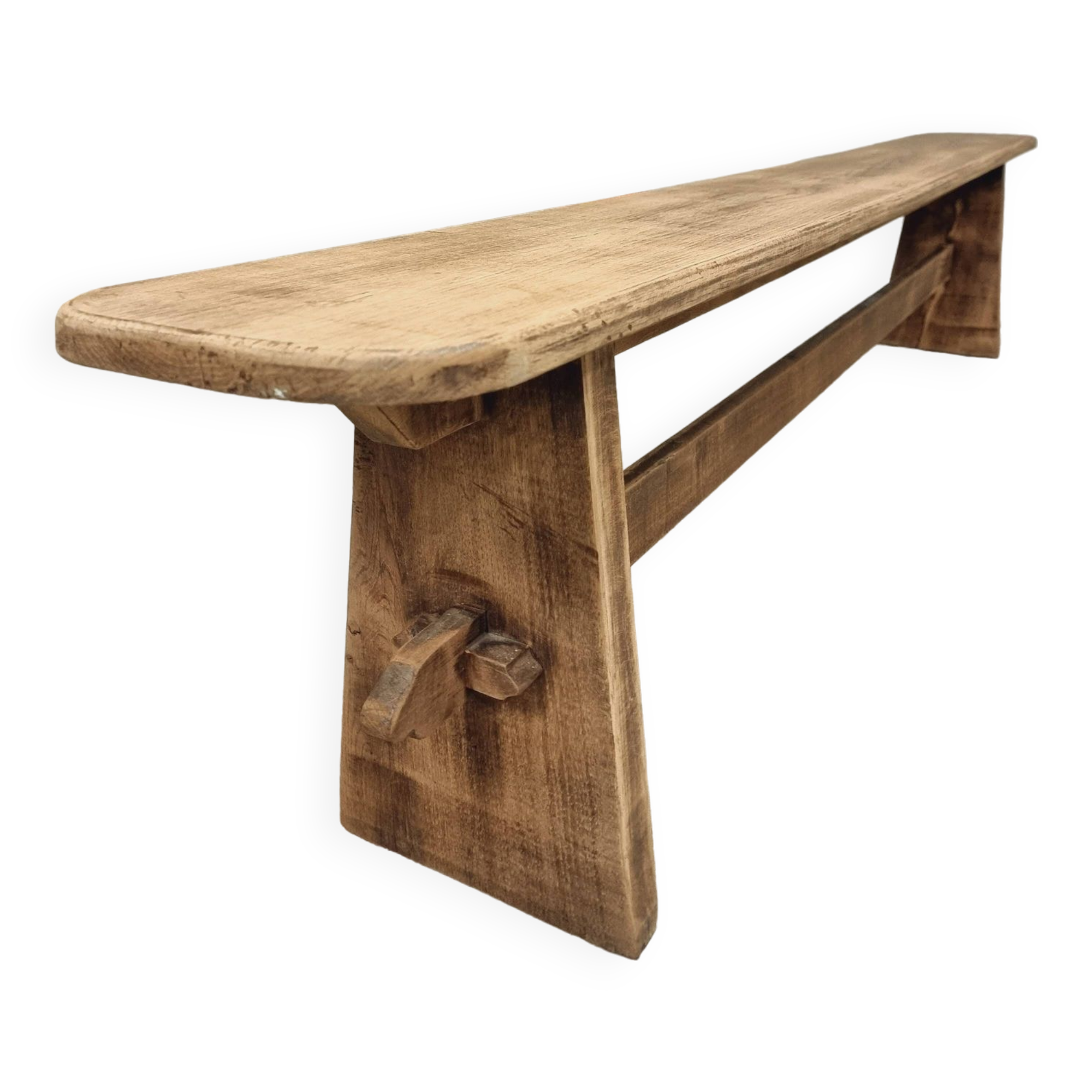 Old wooden bench side table 26 x 230 cm