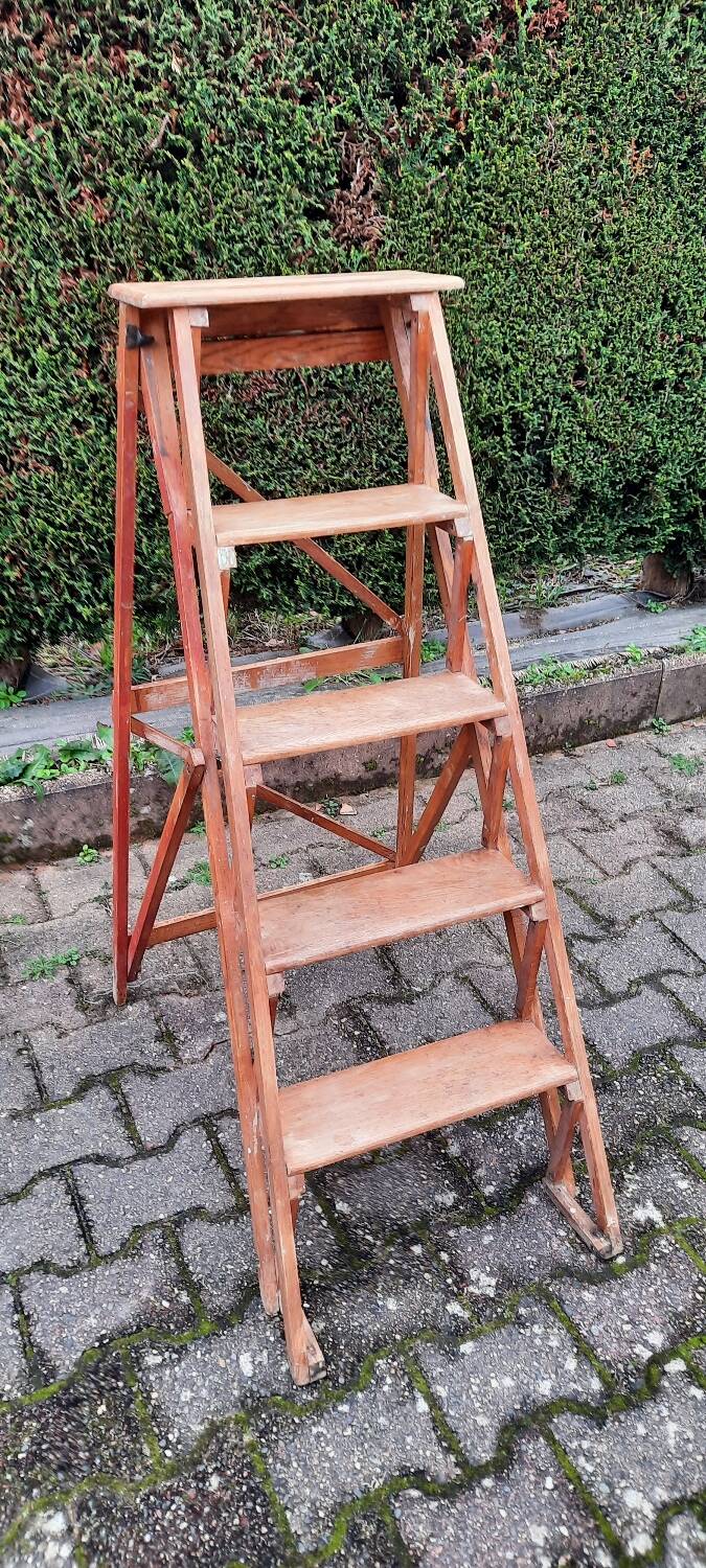 Varnished painter's step ladder