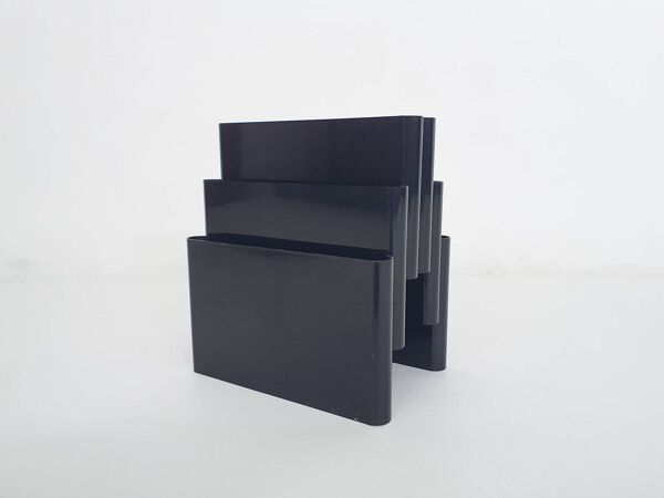 Black Giotto Stoppino for Kartell magazine stand, Italy 1960's