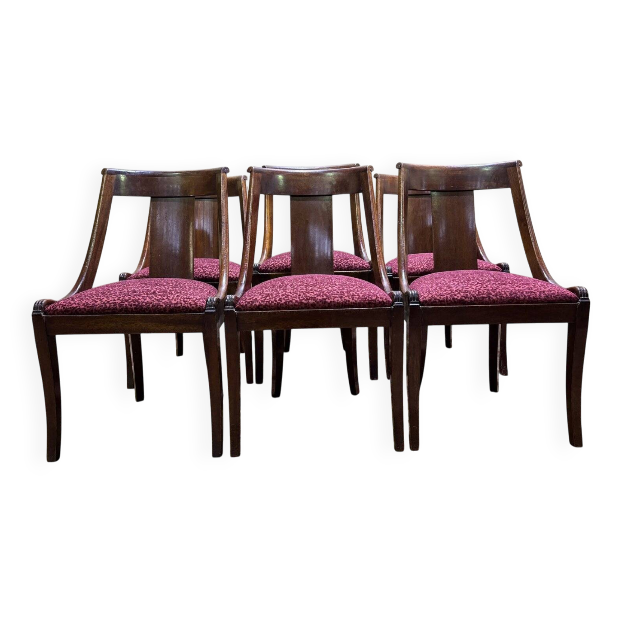 Set of 6 gondola chairs