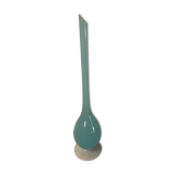 Vase en verre opaline bleu