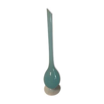 Blue opaline glass vase