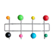 Colourful vintage wall mounted sputnik coat rack, Space Age atomic design