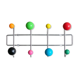 Porte-manteau spoutnik mural vintage coloré, design atomique de l’ère spatiale