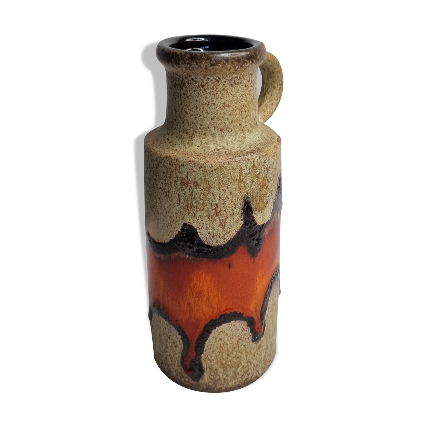 Fat Lava Vase by Scheurich West Germany, 1960s-70s, 20 cm