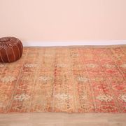 Peach Vintage Moroccan Rug 176 x 287 cm, Berber Wool Rug, Handmade Boho Rug