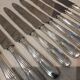 10 silver plated table knives goldsmith SFAM artdeco 25.1cm