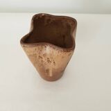 Ceramic vase with floral motif signed Vallauris