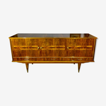 Buffet enfilade art deco style in varnished rosewood and sycamore
