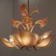Lys rose, spectaculaire lustre de Murano par Franco Luce, 1970