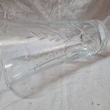 Engraved glass vase from 1980