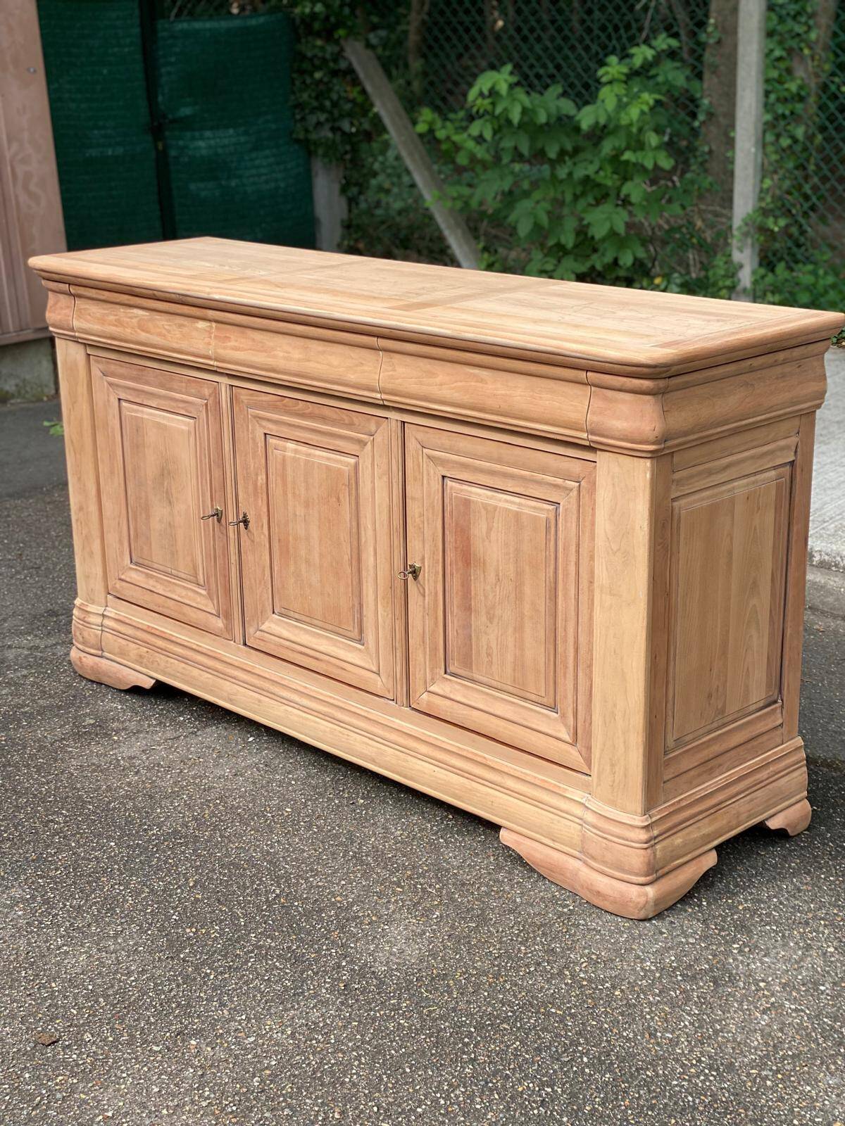 Louis Philippe vintage renovated sideboard in cherry wood.