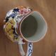 Gien earthenware peony pitcher