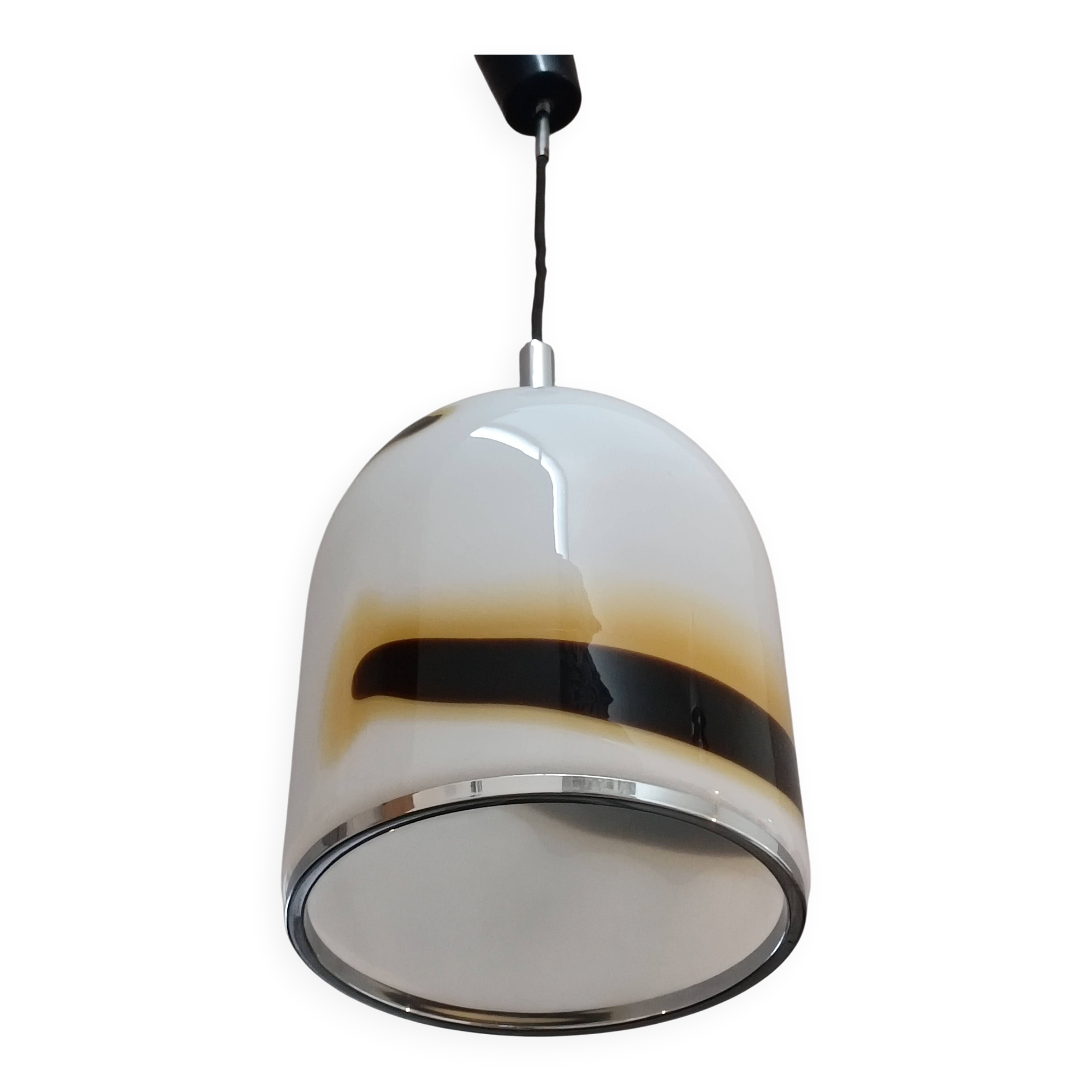 Lampe suspendue verre de Murano 1970s