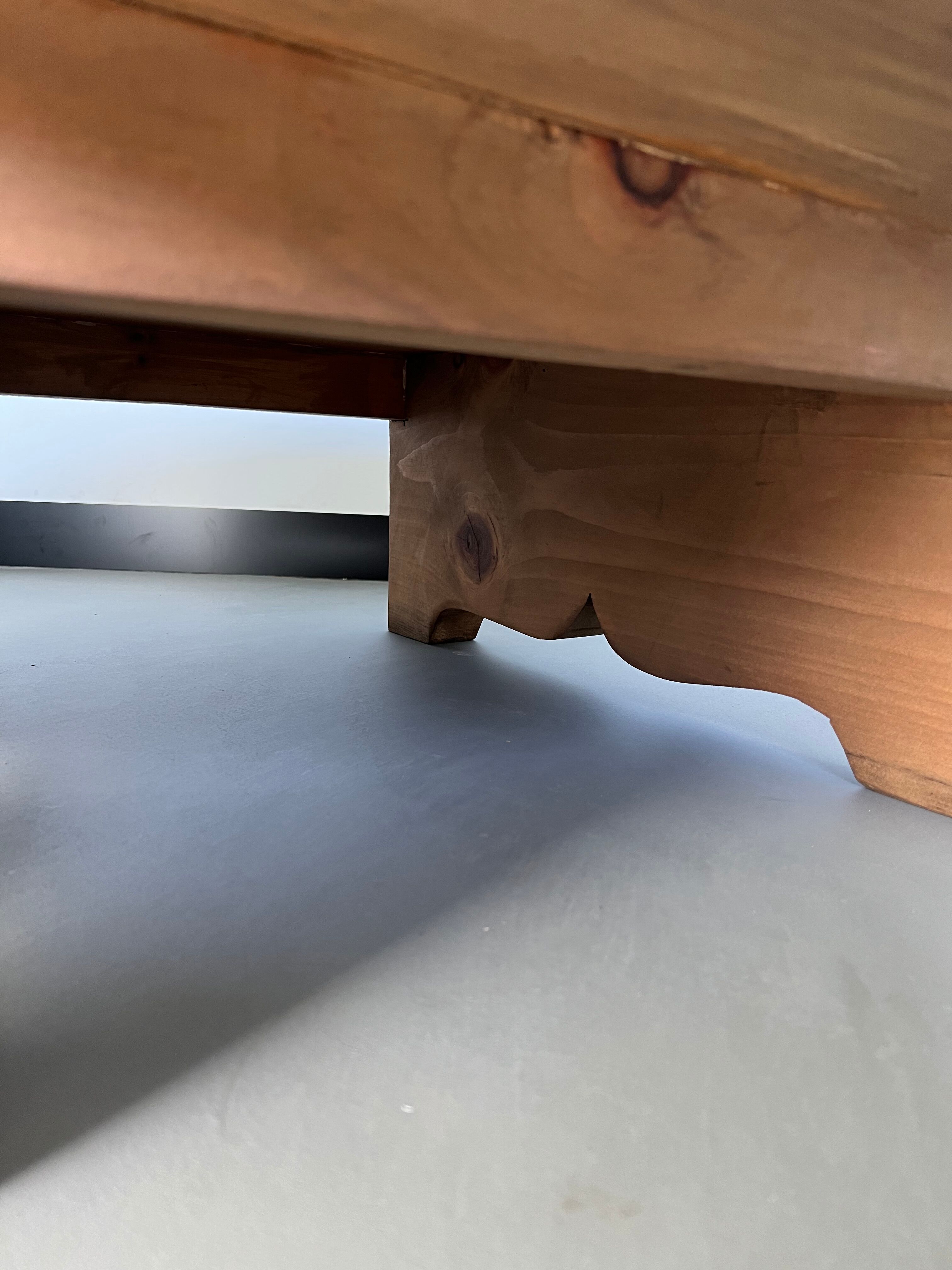 Pine coffee table, 50s