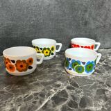 Arcopal coffee cup lotus flower pops 70s