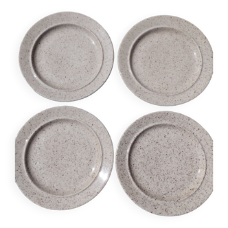 Lot 4 stoneware dessert plates