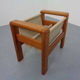 Danish Solid Teak Magazine Rack, 1960s