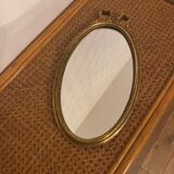 Oval gold knot mirror