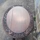 Asian table, mid-height, made of exotic wood.