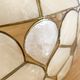 Vintage XXL pendant light in mother-of-pearl and brass