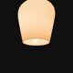 Lampe suspendue en verre opalin, vintage