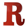 Industrial letter "R" in red metal