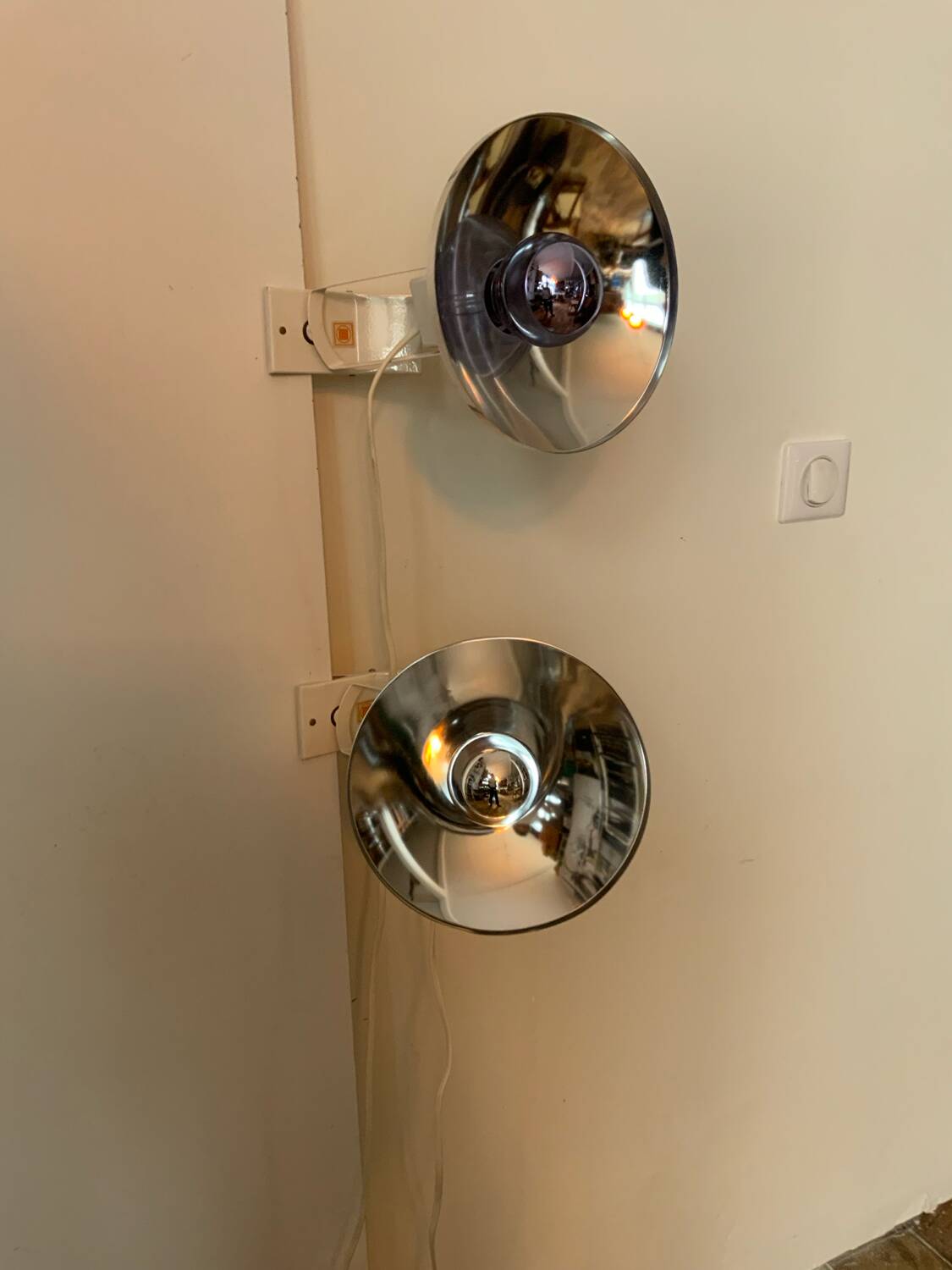Pair of designer spotlights