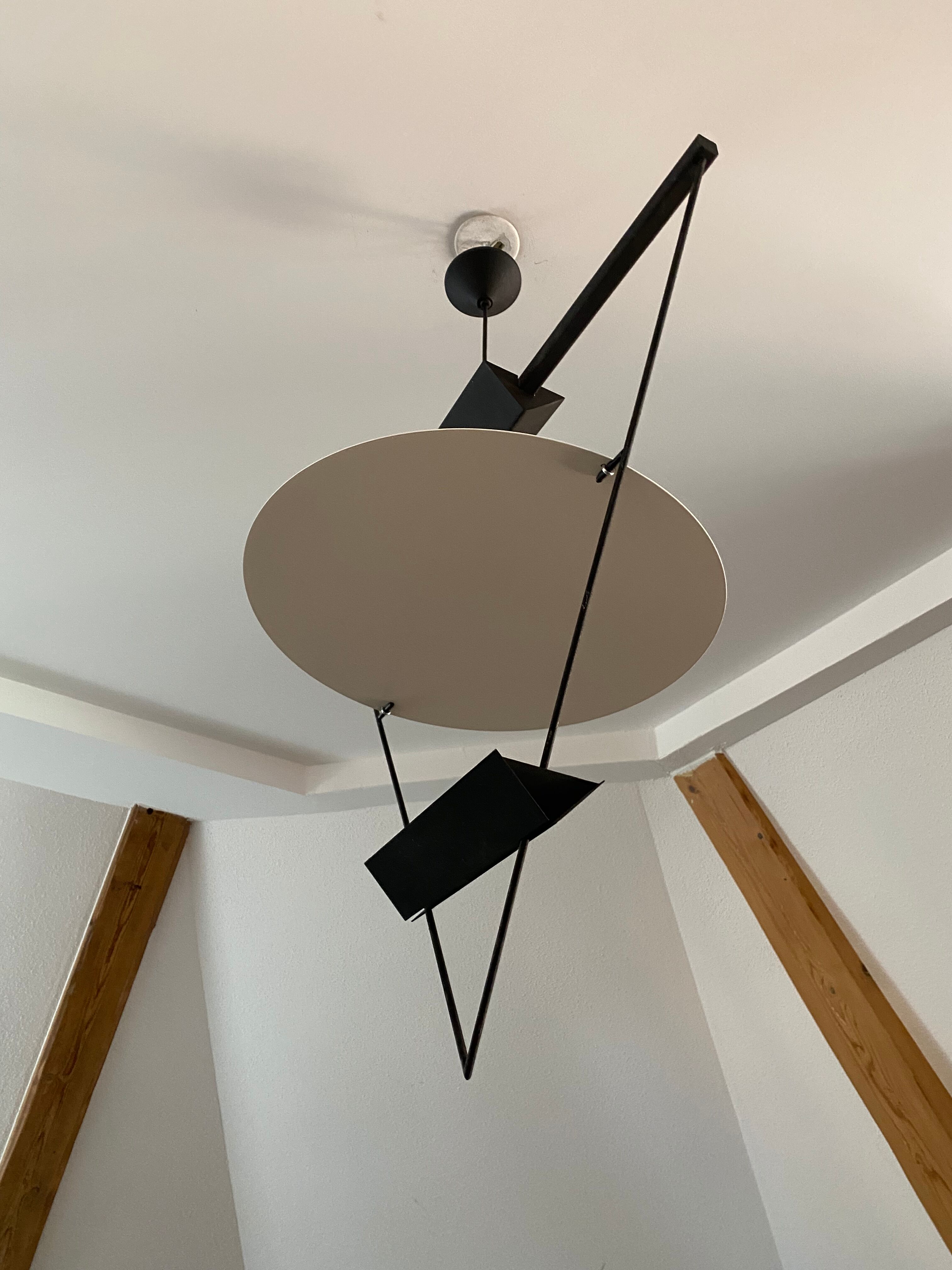 Lamp Italian design inverted triangle Mario Botta year 80