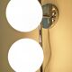 Double Space Age wall light in frosted white glass, France circa 1970.