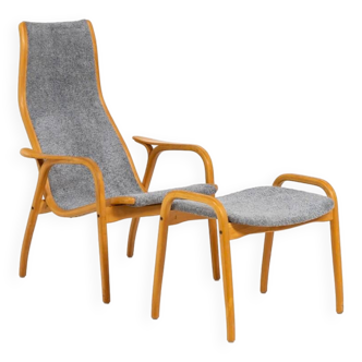 Chaise et ottoman Lamino par Yngve Ekström pour Suédois (Suède, années 1970).