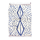 Azilal Moroccan Berber rug with Majorelle blue patterns, 1.52 x 1.02 m