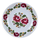 Ensemble de 12 assiettes creuses Moulin des Loups Ottawa – Fleurs bordeaux