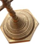 Menorah candle holder in brass or bronze, 60s