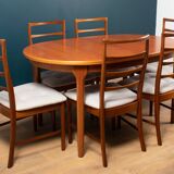 Retro Extending Dining Table & 6 Chairs By Mcintosh of Kirkcaldy