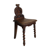 Chair wood carved folk art late 19th century