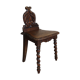 Chair wood carved folk art late 19th century