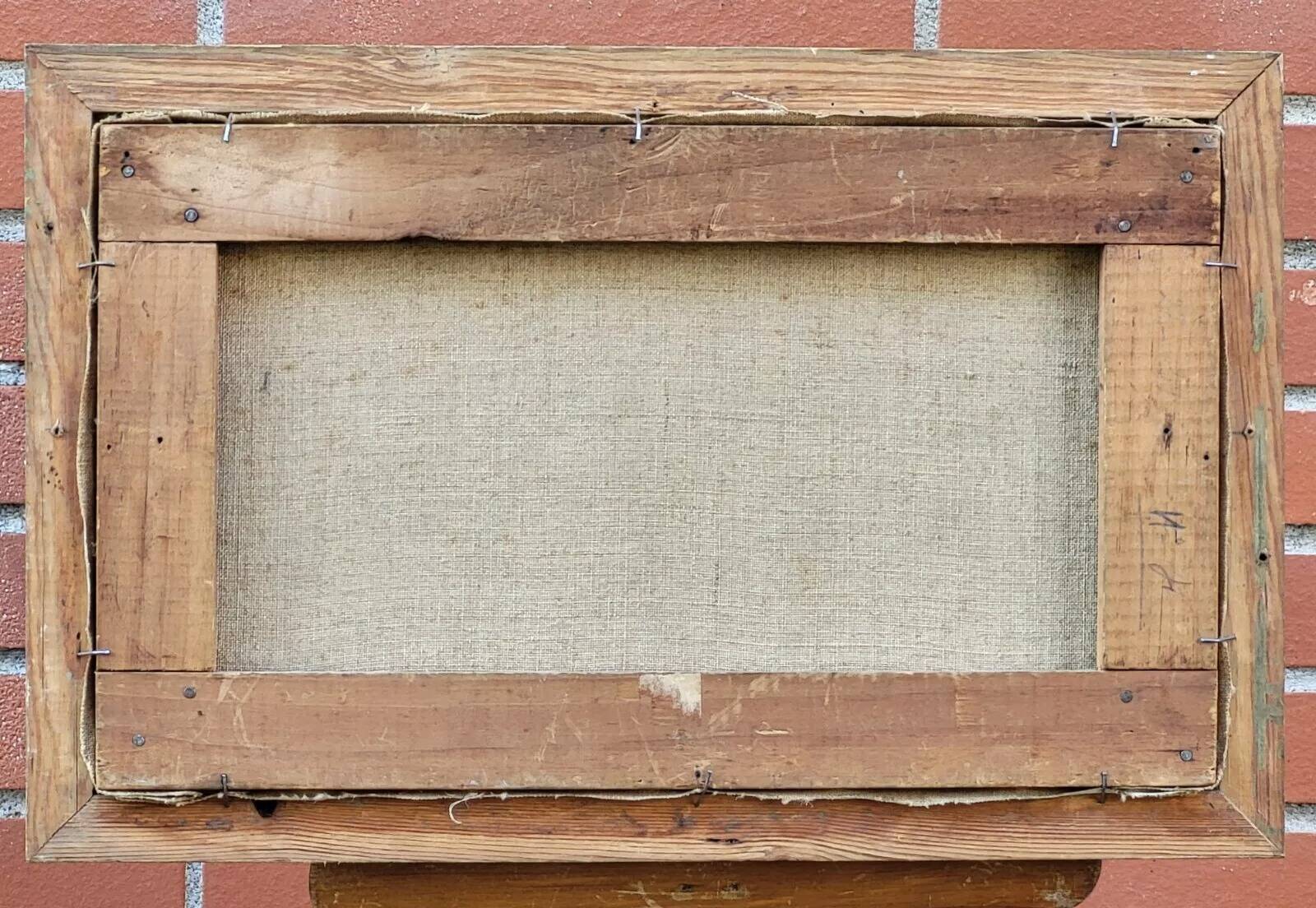 Mid 20th century "undergrowth" french school landscape oil painting