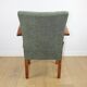 Bent vintage Art Deco loft armchair olive green