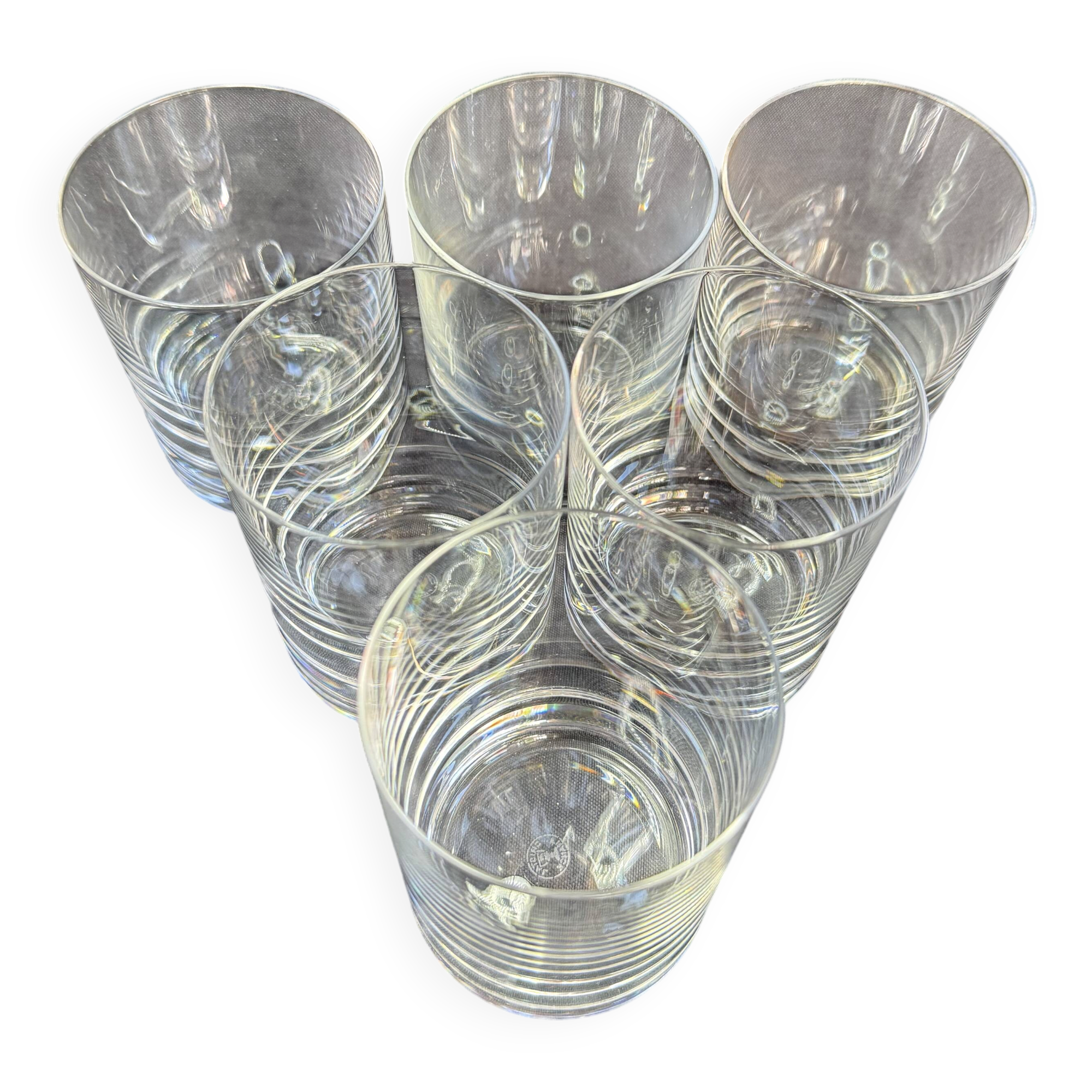 6 whisky glasses attributed to Sèvres