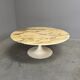 Large marble tulip coffee table, 1960s