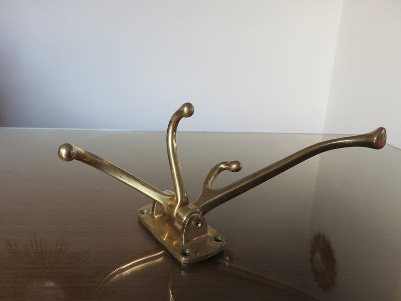 Coatrack swivel brass 70s