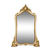 Louis XV style mirror – Polychrome and gilded rocaille decor