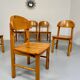 Set of 6 solid pine chairs, Scandinavian design, Reiner Daumiller