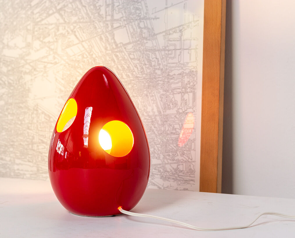 Pino Spagnolo lamp in cermal design for Sicart Italy 1970