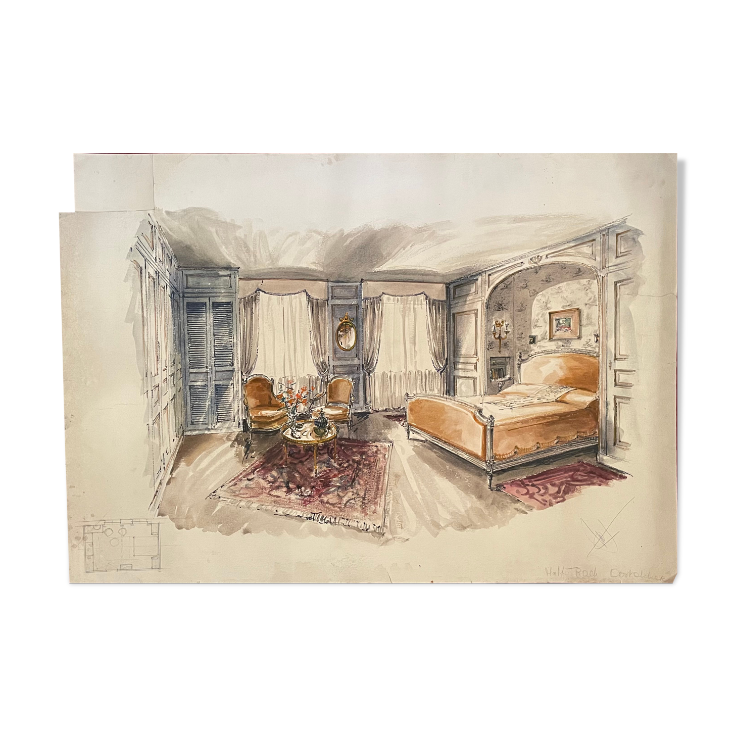 Painting decorative art interior architecture 30-50s