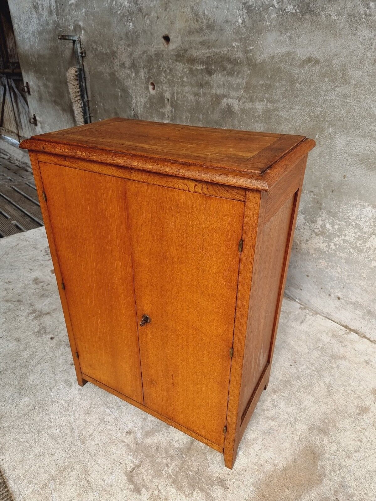 Old oak cabinet kitchen cupboard or shoe cabinet