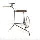 Teak and metal side table, Sweden, 1950s