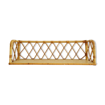 Antique rattan shelf