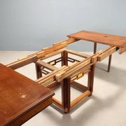 Antique Art Nouveau table in mahogany and glass, Italy, 20th century.